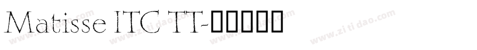 Matisse ITC TT字体转换